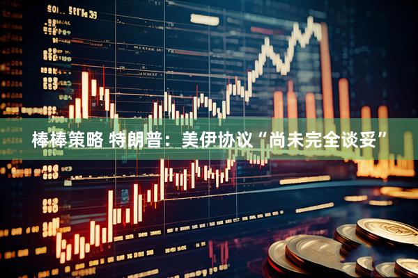 棒棒策略 特朗普：美伊协议“尚未完全谈妥”
